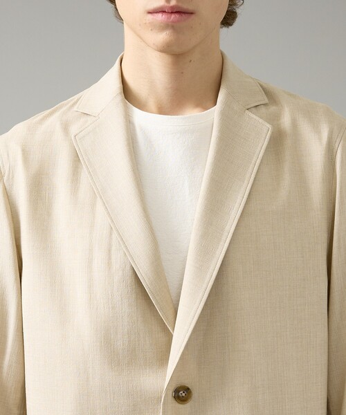 ABAHOUSE(アバハウス)の「カレンダー加工 リネンライク サマージャケット/ 軽量 ストレッチ(テーラードジャケット・メンズ・チャコールグレー/ダークブラウン/ベージュ系その他・46/50/48)」の8枚目の写真