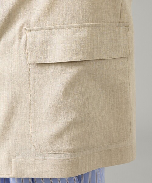 ABAHOUSE(アバハウス)の「カレンダー加工 リネンライク サマージャケット/ 軽量 ストレッチ(テーラードジャケット・メンズ・チャコールグレー/ダークブラウン/ベージュ系その他・46/50/48)」の10枚目の写真