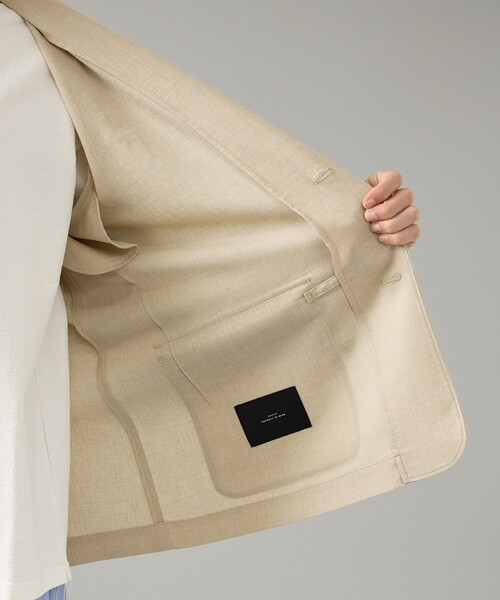 ABAHOUSE(アバハウス)の「カレンダー加工 リネンライク サマージャケット/ 軽量 ストレッチ(テーラードジャケット・メンズ・チャコールグレー/ダークブラウン/ベージュ系その他・46/50/48)」の11枚目の写真