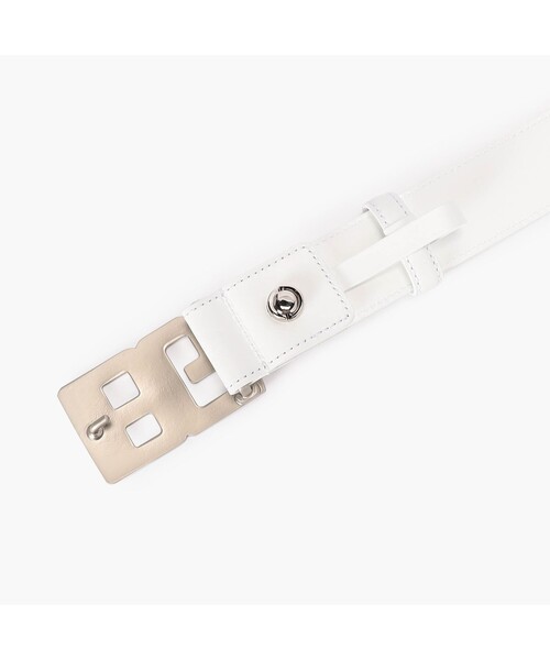 BRIEFING（ブリーフィング）の「【BRIEFING GOLF／ブリーフィングゴルフ】BG BUCKLE LEATHER BELT（ベルト・メンズ・ホワイト/ブラック・FREE）」の8枚目の写真