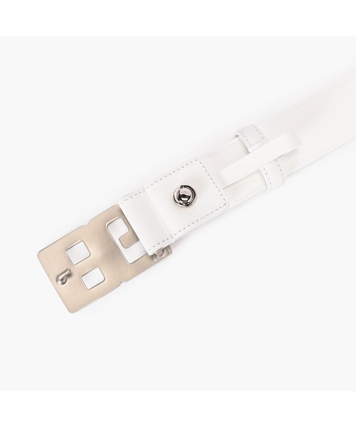 BRIEFING（ブリーフィング）の「【BRIEFING GOLF／ブリーフィングゴルフ】BG BUCKLE LEATHER BELT（ベルト・メンズ・ホワイト/ブラック・FREE）」の5枚目の写真