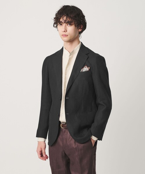 UNITED ARROWS(ユナイテッドアローズ)の「LIBECO シングル 2ボタン テーラード ジャケット(テーラードジャケット・メンズ・モカ/ネイビー/ダークオレンジ/ブラック・50/46/48/44)」の2枚目の写真
