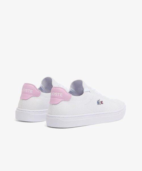 LACOSTE(ラコステ)の「レディース LA PIQUEE 2.0 126 1 CFA / 鹿の子地ニットスニーカー(スニーカー・レディース・ホワイト×ピンク・25.5cm/24.5cm/23.5cm/24.0cm/23.0cm/22.5cm)」の3枚目の写真