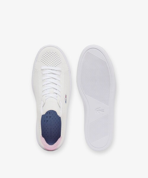 LACOSTE(ラコステ)の「レディース LA PIQUEE 2.0 126 1 CFA / 鹿の子地ニットスニーカー(スニーカー・レディース・ホワイト×ピンク・25.5cm/24.5cm/23.5cm/24.0cm/23.0cm/22.5cm)」の4枚目の写真