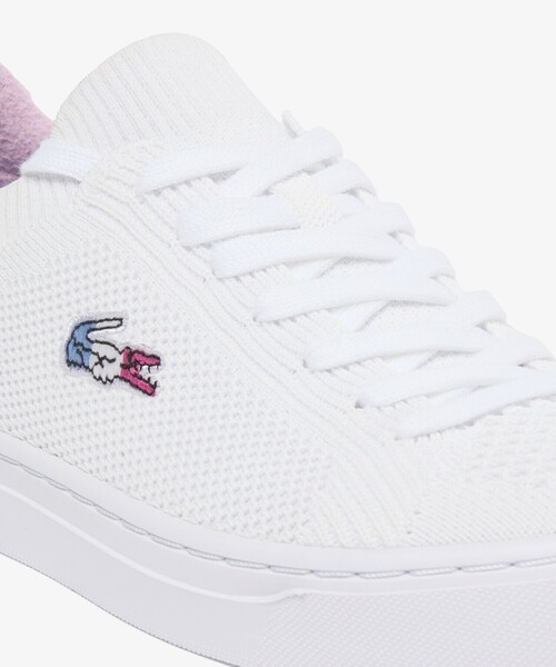 LACOSTE(ラコステ)の「レディース LA PIQUEE 2.0 126 1 CFA / 鹿の子地ニットスニーカー(スニーカー・レディース・ホワイト×ピンク・25.5cm/24.5cm/23.5cm/24.0cm/23.0cm/22.5cm)」の6枚目の写真