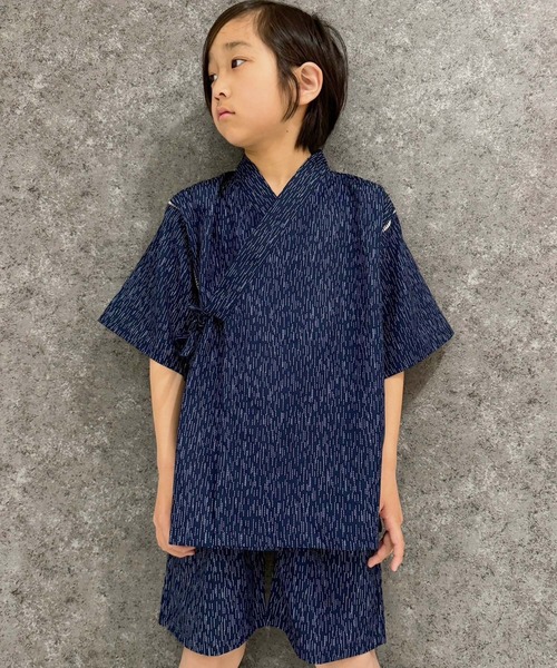 SHISKY（シスキー）の「接触冷感 キッズ 甚平（934-30）（浴衣・キッズ・グレー系その他3/ネイビー/ブラック/ブルー系その他3/ブラック系その他2/ブルー系その他2/グレー系その他/チャコールグレー/ブラック系その他3/グレー系その他2/ブルー系その他/ブラック系その他・140cm/130cm/120cm/110cm/150cm/160cm）」の9枚目の写真