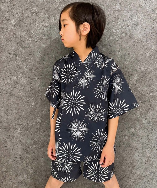 SHISKY（シスキー）の「接触冷感 キッズ 甚平（934-30）（浴衣・キッズ・グレー系その他3/ネイビー/ブラック/ブルー系その他3/ブラック系その他2/ブルー系その他2/グレー系その他/チャコールグレー/ブラック系その他3/グレー系その他2/ブルー系その他/ブラック系その他・140cm/130cm/120cm/110cm/150cm/160cm）」の8枚目の写真