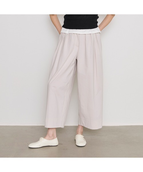 COMMON+HAUS(コモンハウス)の「綿混クロップドタックワイドパンツ(その他パンツ・レディース・グレー/セージグリーン/ブラック・S/M/L)」の13枚目の写真