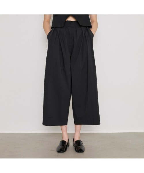 COMMON+HAUS(コモンハウス)の「綿混クロップドタックワイドパンツ(その他パンツ・レディース・グレー/セージグリーン/ブラック・S/M/L)」の20枚目の写真