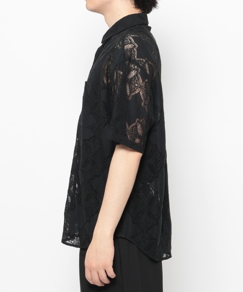 RAGEBLUE(レイジブルー)の「レース編み柄/総柄シャツ(シャツ/ブラウス・メンズ・ホワイト/ブルー/ブラック・MEDIUM/LARGE)」の22枚目の写真