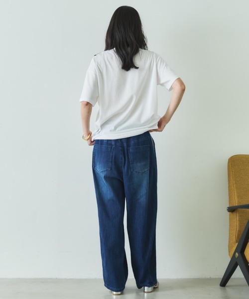 Doux archives(ドゥアルシーヴ)の「PARIS転写ロゴTee(Tシャツ/カットソー・レディース・ミント/オフホワイト・FREE)」の7枚目の写真