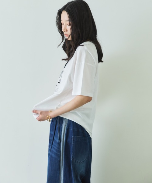 Doux archives(ドゥアルシーヴ)の「PARIS転写ロゴTee(Tシャツ/カットソー・レディース・ミント/オフホワイト・FREE)」の13枚目の写真
