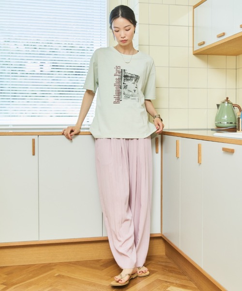Doux archives(ドゥアルシーヴ)の「PARIS転写ロゴTee(Tシャツ/カットソー・レディース・ミント/オフホワイト・FREE)」の17枚目の写真