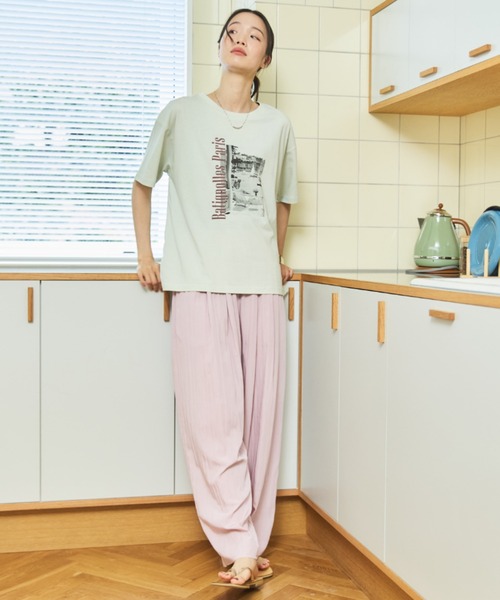 Doux archives(ドゥアルシーヴ)の「PARIS転写ロゴTee(Tシャツ/カットソー・レディース・ミント/オフホワイト・FREE)」の18枚目の写真