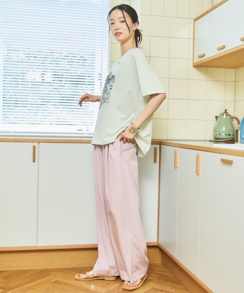 Doux archives(ドゥアルシーヴ)の「PARIS転写ロゴTee(Tシャツ/カットソー・レディース・ミント/オフホワイト・FREE)」の19枚目の写真