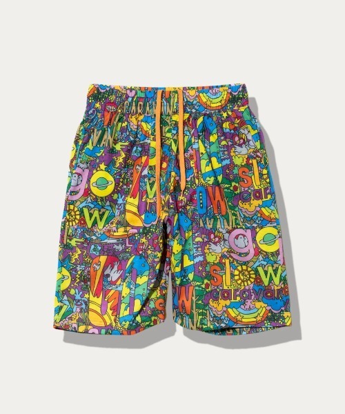 go slow caravan(ゴースローキャラバン)の「ガラガラ イージーハーフパンツ W(その他パンツ・レディース・アイボリー/オレンジ/パープル系その他/ブラック系その他2/ブラック・FREE)」の4枚目の写真