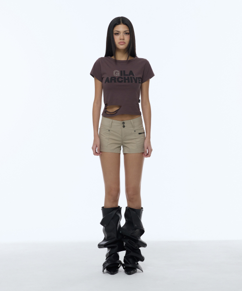 GILAARCHIVE(ギラアーカイブ)の「NAPOLEON SIDE ZIP SHORTS_BEIGE(その他パンツ・レディース・その他・SMALL/MEDIUM)」の2枚目の写真