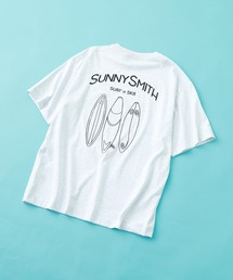 Sunny Smirh サーフボードイラストロゴ両面刺繍Tシャツ 半袖