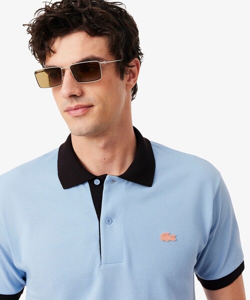 LACOSTE(ラコステ)の「配色コントラストリブ 2トーンポロシャツ(ポロシャツ・メンズ・オレンジ/ホワイト/ライトブルー・3/5/2/4)」の19枚目の写真