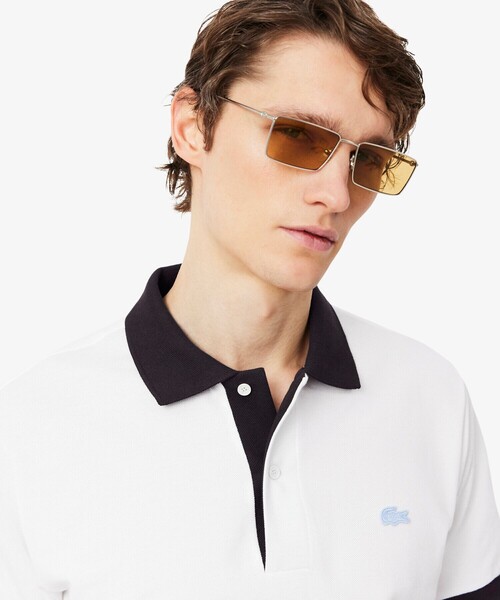 LACOSTE(ラコステ)の「配色コントラストリブ 2トーンポロシャツ(ポロシャツ・メンズ・オレンジ/ホワイト/ライトブルー・3/5/2/4)」の12枚目の写真
