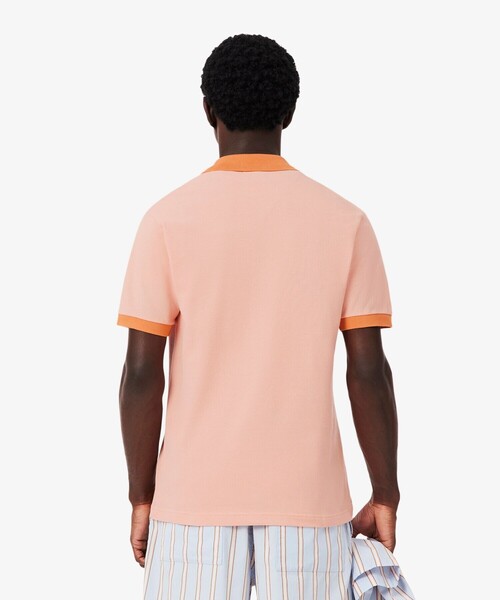 LACOSTE(ラコステ)の「配色コントラストリブ 2トーンポロシャツ(ポロシャツ・メンズ・オレンジ/ホワイト/ライトブルー・3/5/2/4)」の6枚目の写真