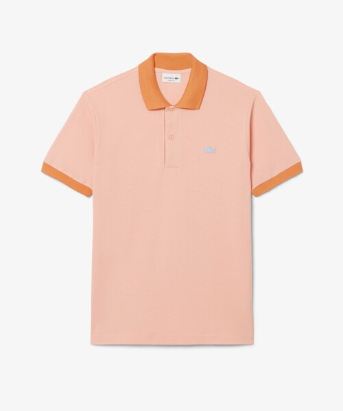 LACOSTE(ラコステ)の「配色コントラストリブ 2トーンポロシャツ(ポロシャツ・メンズ・オレンジ/ホワイト/ライトブルー・3/5/2/4)」の5枚目の写真