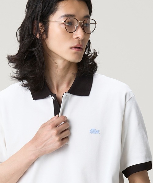 LACOSTE(ラコステ)の「配色コントラストリブ 2トーンポロシャツ(ポロシャツ・メンズ・オレンジ/ホワイト/ライトブルー・3/5/2/4)」の22枚目の写真