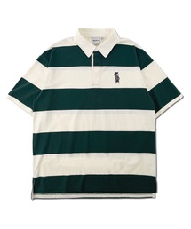 RAYFIKERS（レイフィカース）の「ストライプスモール刺繍カラーTシャツ MQ2TU275_DARK GREEN（Tシャツ/カットソー）」