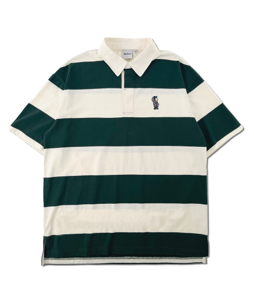 RAYFIKERS(レイフィカース)の「ストライプスモール刺繍カラーTシャツ MQ2TU275_DARK GREEN(Tシャツ/カットソー・メンズ・その他・90/100/95/105)」の1枚目の写真