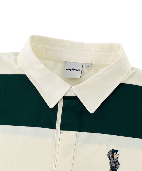 RAYFIKERS(レイフィカース)の「ストライプスモール刺繍カラーTシャツ MQ2TU275_DARK GREEN(Tシャツ/カットソー・メンズ・その他・90/100/95/105)」の3枚目の写真