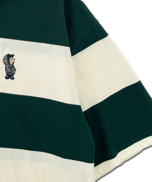 RAYFIKERS(レイフィカース)の「ストライプスモール刺繍カラーTシャツ MQ2TU275_DARK GREEN(Tシャツ/カットソー・メンズ・その他・90/100/95/105)」の4枚目の写真