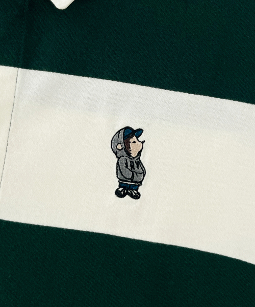 RAYFIKERS(レイフィカース)の「ストライプスモール刺繍カラーTシャツ MQ2TU275_DARK GREEN(Tシャツ/カットソー・メンズ・その他・90/100/95/105)」の5枚目の写真