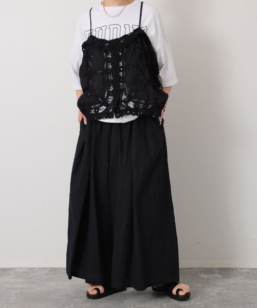 JOURNAL STANDARD LUXE(ジャーナルスタンダード ラックス)の「《追加3》バテンレース キャミブラウス(シャツ/ブラウス・レディース・ホワイト/ブラック・FREE)」の3枚目の写真