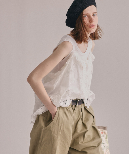 JOURNAL STANDARD LUXE(ジャーナルスタンダード ラックス)の「《追加3》バテンレース キャミブラウス(シャツ/ブラウス・レディース・ホワイト/ブラック・FREE)」の20枚目の写真