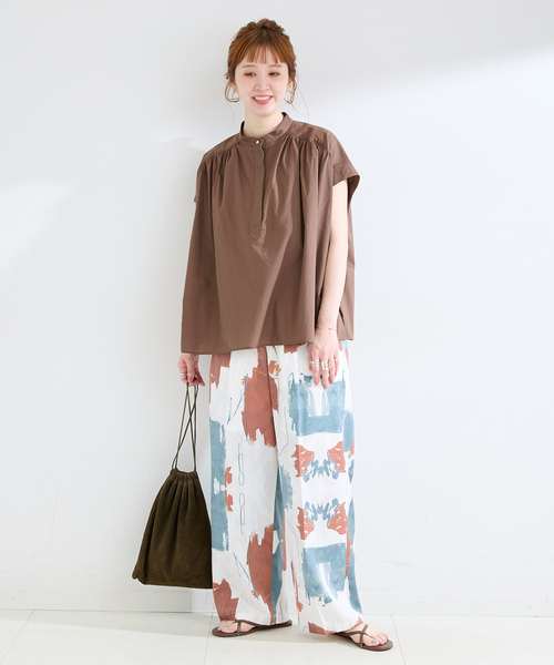B.C STOCK(ベーセーストック)の「手洗い可 / ボイルスキッパーブラウス(シャツ/ブラウス・レディース・ホワイト/イエロー/ブラウン・FREE)」の10枚目の写真