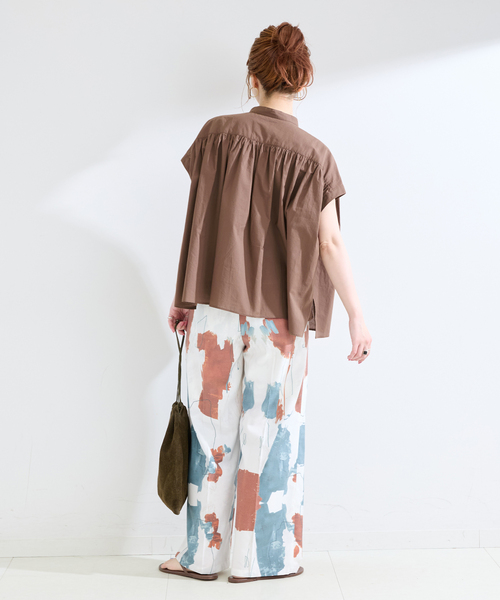 B.C STOCK(ベーセーストック)の「手洗い可 / ボイルスキッパーブラウス(シャツ/ブラウス・レディース・ホワイト/イエロー/ブラウン・FREE)」の12枚目の写真