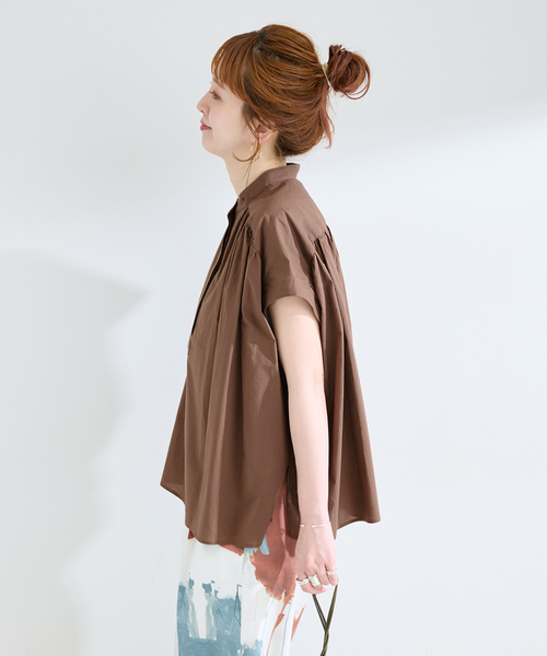 B.C STOCK(ベーセーストック)の「手洗い可 / ボイルスキッパーブラウス(シャツ/ブラウス・レディース・ホワイト/イエロー/ブラウン・FREE)」の14枚目の写真