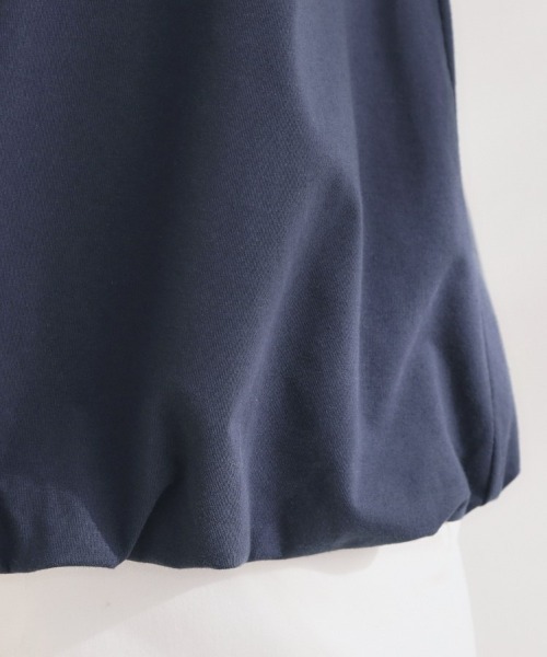 couture brooch(クチュールブローチ)の「【UVカット・接触冷感・洗える】レース バルーントップス(Tシャツ/カットソー・レディース・ブラック/オフホワイト/ネイビー系4・36/38/40/42)」の4枚目の写真