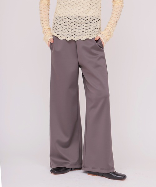DRESSLAVE(ドレスレイブ)の「comfortable straight pants(コンフォータブルストレートパンツ)(スラックス・レディース・グレー/ブラック・38)」の1枚目の写真