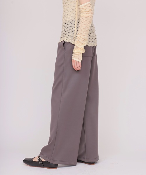 DRESSLAVE(ドレスレイブ)の「comfortable straight pants(コンフォータブルストレートパンツ)(スラックス・レディース・グレー/ブラック・38)」の3枚目の写真