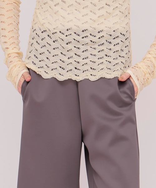 DRESSLAVE(ドレスレイブ)の「comfortable straight pants(コンフォータブルストレートパンツ)(スラックス・レディース・グレー/ブラック・38)」の6枚目の写真