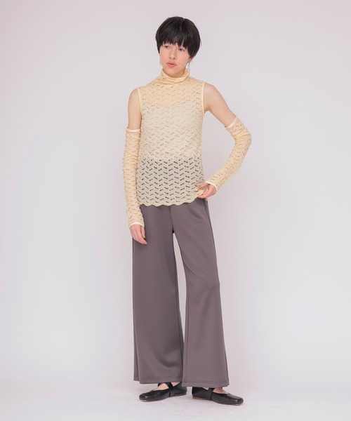 DRESSLAVE(ドレスレイブ)の「comfortable straight pants(コンフォータブルストレートパンツ)(スラックス・レディース・グレー/ブラック・38)」の19枚目の写真