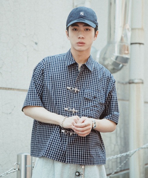 RAGEBLUE（レイジブルー）の「Firemen Buckle Check Shirts/ファイヤーマンバックル/チェックシャツ（シャツ/ブラウス・メンズ・ライトベージュ/ブラウン/ネイビー・MEDIUM/LARGE）」の16枚目の写真