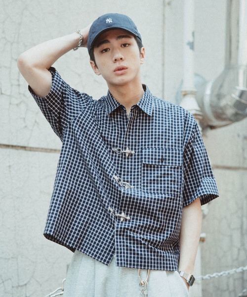 RAGEBLUE（レイジブルー）の「Firemen Buckle Check Shirts/ファイヤーマンバックル/チェックシャツ（シャツ/ブラウス・メンズ・ライトベージュ/ブラウン/ネイビー・MEDIUM/LARGE）」の15枚目の写真