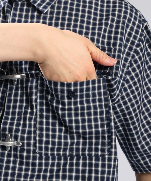 RAGEBLUE（レイジブルー）の「Firemen Buckle Check Shirts/ファイヤーマンバックル/チェックシャツ（シャツ/ブラウス・メンズ・ライトベージュ/ブラウン/ネイビー・MEDIUM/LARGE）」の8枚目の写真