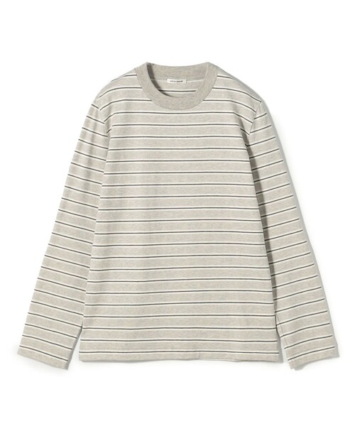 edition pourell(エディションプレル)の「edition pourell コンパクトコットン ボーダープルオーバー(Tシャツ/カットソー・レディース・グレー系その他/ネイビー/ブラウン系その他・FREE)」の2枚目の写真