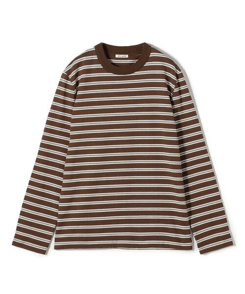 edition pourell(エディションプレル)の「edition pourell コンパクトコットン ボーダープルオーバー(Tシャツ/カットソー・レディース・グレー系その他/ネイビー/ブラウン系その他・FREE)」の3枚目の写真