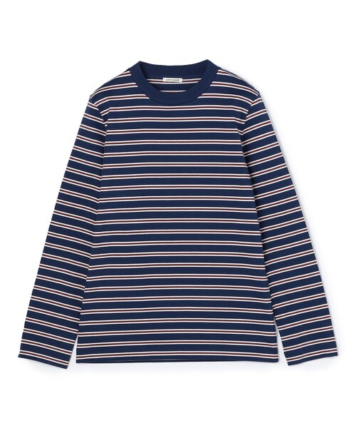 edition pourell(エディションプレル)の「edition pourell コンパクトコットン ボーダープルオーバー(Tシャツ/カットソー・レディース・グレー系その他/ネイビー/ブラウン系その他・FREE)」の1枚目の写真