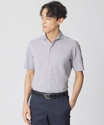 【Nikkei magazine掲載/ウォッシャブル/軽量】ニットサッカー半袖シャツ