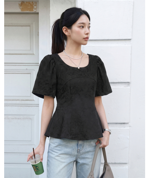 GIEMAR(ジエマル)の「ミューズフレアブラウス ブラック(シャツ/ブラウス・レディース・その他・SMALL/MEDIUM)」の5枚目の写真